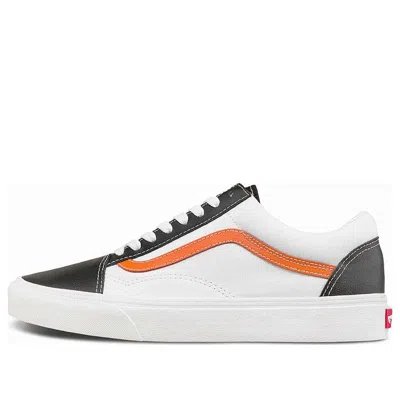 Vans Old Skool Sneakers 'white Black Orange' In Multi