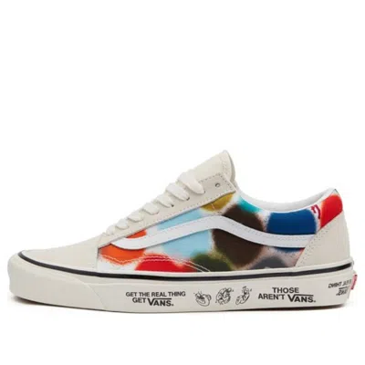 Vans Old Skool Sneakers White/red/blue In Animal Print