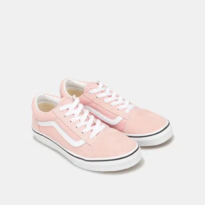 Vans Old Skool Sneakes Kids Powder Pink White Suede Skate Shoes Rhs9069