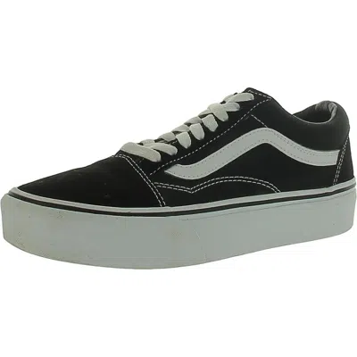 Vans Old Skool Stac Mens Suede Platform Skate Shoes In Multi