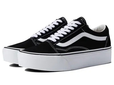 VANS OLD SKOOL STACKFORM SHOES SUEDE/CANVAS BLACK/TRUE WHITE :