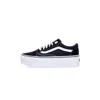 Vans Old Skool Stackform Suede/canvas Black/true White Women's Low Shoe In Suede/canvas Black/true White