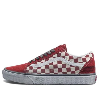 VANS VANS OLD SKOOL STRESSED 'CHECK RED WHITE'