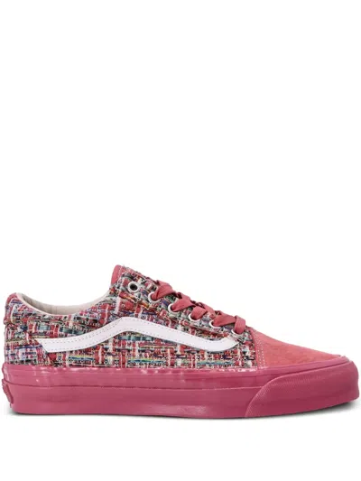 Vans Old Skool Tweed-pattern Sneakers In Pink