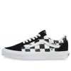 Vans Low Men's Shoe Sk8-low (canvas/suede) Black/checkerboard In Black