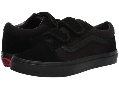 Vans Old Skool V (big Kid) Kids Shoes Black/black : 5.5 Big Kid M