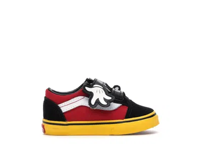 Pre-owned Vans Old Skool V Disney Mickey Mouse Hugs Sneakers In Yellow