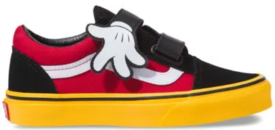 Pre-owned Vans Old Skool V Disney Mickey Mouse Hugs Sneakers In Yellow
