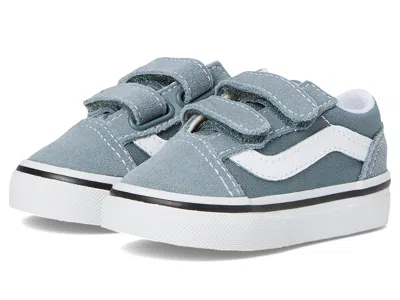 Vans Old Skool V (infant/toddler) Kids Shoes Color Theory Stormy Weather : 5 Toddler M, Canvas In Blue