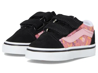 Vans Old Skool V (infant/toddler) Kids Shoes Pressed Floral Mauvewood : 7 Toddler M, Canvas In Multi