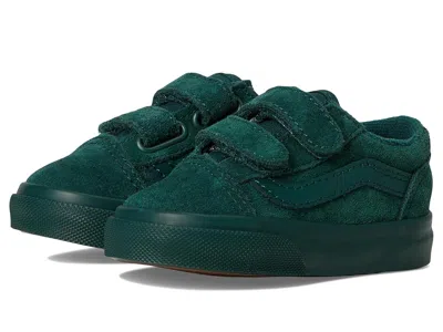 Vans Old Skool V (infant/toddler) Kids Shoes Suede Emerald : 4.5 Toddler M, Canvas In Green