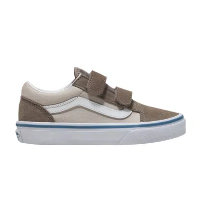 Pre-owned Vans Old Skool V Kids '2 Tone - Driftwood' | Grey | Kid's Size 13