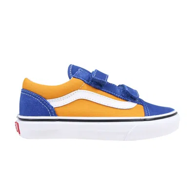 Pre-owned Vans Old Skool V Kids 'pop - Blue Gold' | Kid's Size 2.5