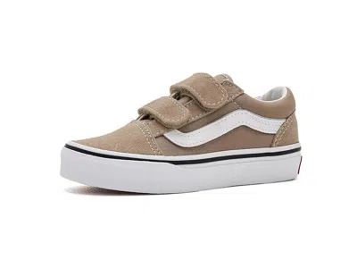Vans Old Skool V (little Kid) Kid's Shoes Color Theory Incense: 10.5 Little Kid M In Brown