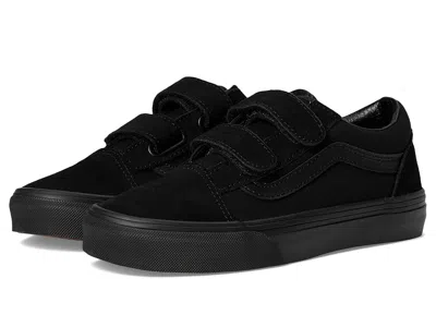 Vans Old Skool V (little Kid/big Kid) Boys Shoes Black/black : 10.5 Little Kid M, Canvas/suede
