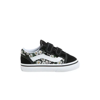Pre-owned Vans Old Skool V Toddler 'daisies' | Black | Infant Size 8.5