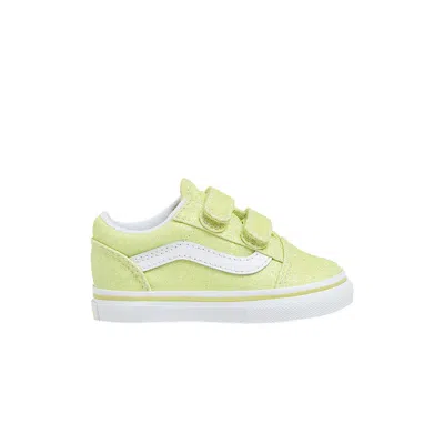 Pre-owned Vans Old Skool V Toddler 'glitter - Lime Sherbet' | Green | Infant Size 10