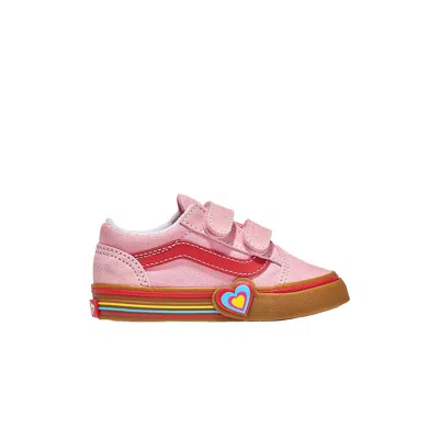 Pre-owned Vans Old Skool V Toddler 'pink Heart' | Infant Size 8.5