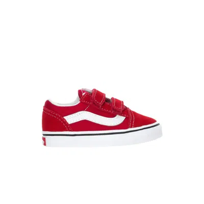 Pre-owned Vans Old Skool V Toddler 'racing Red' | Infant Size 5.5