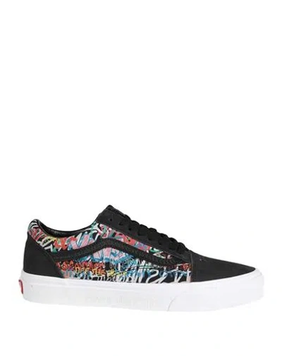 Vans Old Skool Woman Sneakers Black Size 8 Leather, Textile Fibers