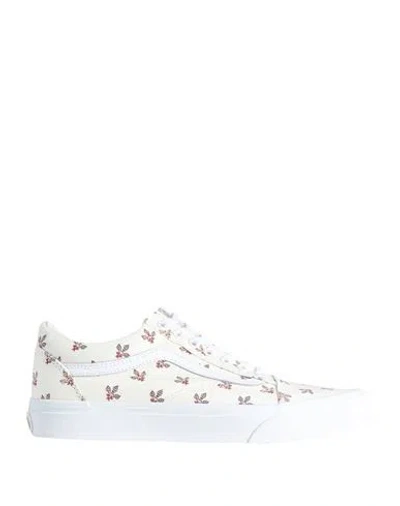 Vans Old Skool Woman Sneakers Ivory Size 6 Textile Fibers In White