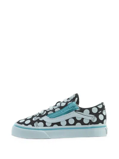 Vans Babies' Old Skool Zip Polka-dot Sneakers In Black