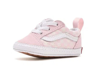Vans Old Skooltm Crib (infant/toddler) Kid's Shoes Checkerboard Pastel Pink : 3 Infant M, Canvas