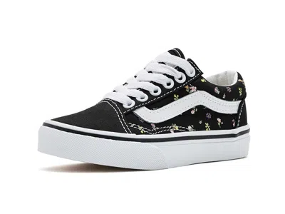 Vans Old Skooltm (little Kid) Kids Shoes Ditsy Floral Black/sunset Blush: 3 Little Kid M