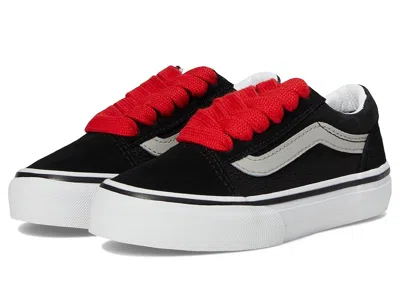 Vans Old Skooltm (little Kid) Kids Shoes Retro Pop Black/red : 11.5 Little Kid M, Canvas/suede