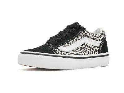 Vans Old Skooltm (little Kid) Kids Shoes Warp Black/marshmallow: 12.5 Little Kid M In Multi