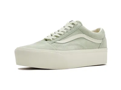 Vans Old Skooltm Stackform Athletic Shoes Pig Suede Dusty Mint: Men's 4 - Women's 5.5 Medium In Green