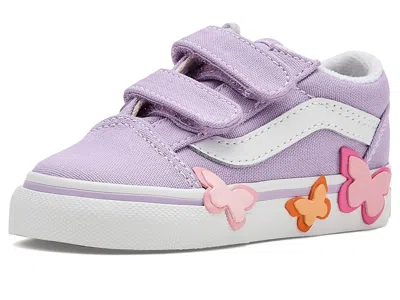 Vans Old Skooltm V Butterfly (infant/toddler) Kid's Shoes Soft Orchid : 6.5 Toddler M, Canvas/suede