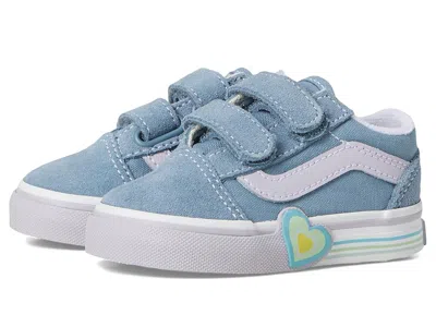 Vans Old Skooltm V Heart (infant/toddler) Kids Shoes Citadel : 2.5 Infant M, Canvas In Gray
