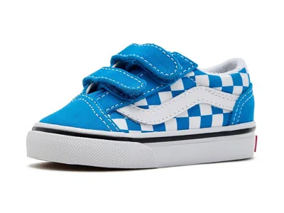 Vans Old Skooltm V (infant/toddler) Kid's Shoes Color Theory Checkerboard Bright Azure : 9.5 Toddler M, C
