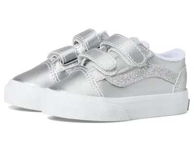 Vans Old Skooltm V (infant/toddler) Kid's Shoes Dazzled Lunar Rock : 9 Toddler M, Canvas/suede In Gray