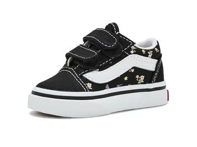Vans Old Skooltm V (infant/toddler) Kid's Shoes Ditsy Floral Black/sunset Blush: 9 Toddler M