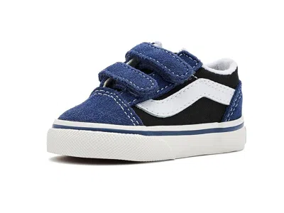 Vans Old Skooltm V (infant/toddler) Kid's Shoes Nineties Navy/black: 7.5 Toddler M In Blue