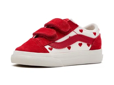 Vans Old Skooltm V (infant/toddler) Kid's Shoes Red Hot Valentines Racing Red/true White : 4.5 Toddler M,