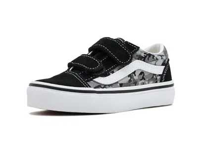 Vans Old Skooltm V (little Kid) Kids Shoes Check Camo Black/light Grey: 1 Little Kid M In Multi