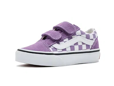 Vans Old Skooltm V (little Kid) Kids Shoes Color Theory Checkerboard Prism Purple: 13 Little Kid M