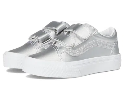 Vans Old Skooltm V (little Kid) Kids Shoes Dazzled Lunar Rock : 2 Little Kid M, Canvas/suede In Multi