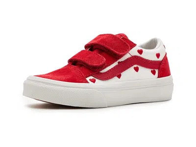 Vans Old Skooltm V (little Kid) Kids Shoes Red Hot Valentines Racing Red/true White : 13 Little Kid M, Ca In Animal Print