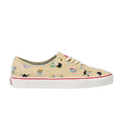 Pre-owned Vans One Piece X Authentic 'straw Hat' In Tan
