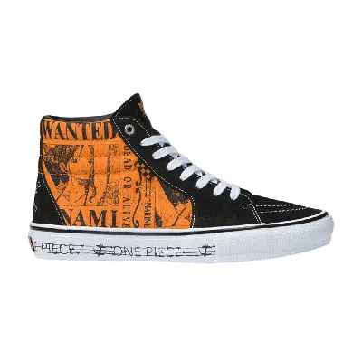 Pre-owned Vans One Piece X Skate Sk8-hi 'nami' In Orange
