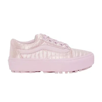 Pre-owned Vans Opening Ceremony X Old Skool Lug Platform 'satin Quilting - Lilac Snow' In Pink