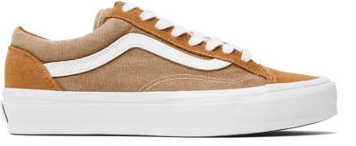 Vans Orange Lx Old Skool 36 Sneakers In Washed Tan/brown