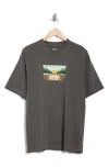 Vans Orchard Lane Cotton Graphic T-shirt In Gray