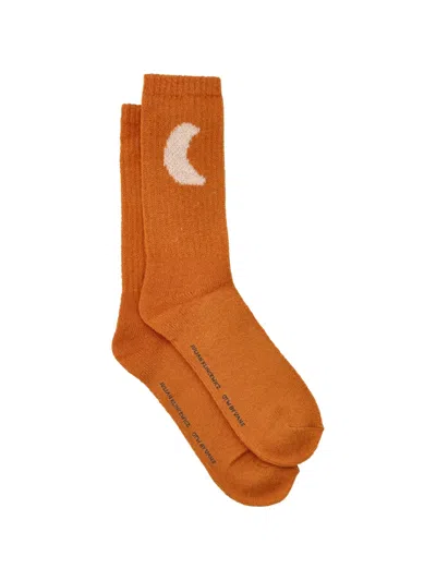 Vans Otw Julian K Intarsia-knit Socks In Orange