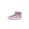 Vans Outdoor Shoe Girl Sk8-hi Zip Mte-1 Plaid Lilas In Pink