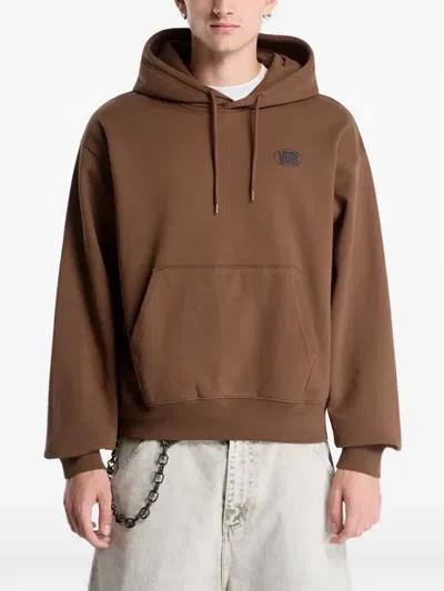 Vans Oval-logo Hoodie In Brown